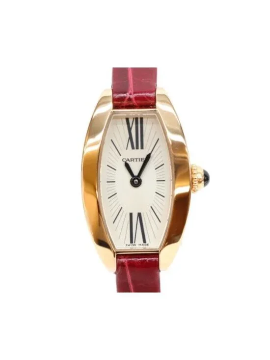 Cartier Lanier Mini Tonneau 18k PG Quartz Watch