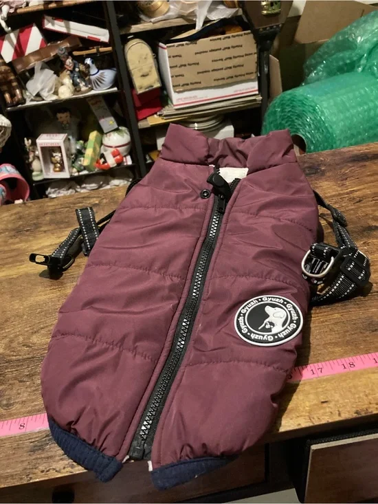 Gyuzh winter dog coat with harness