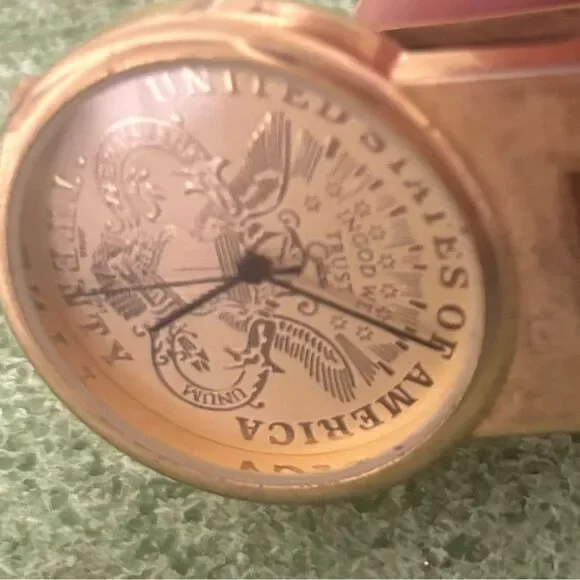 Colibri Quartz Money Clip Watch USA American Eagle timepiece accessory wallet