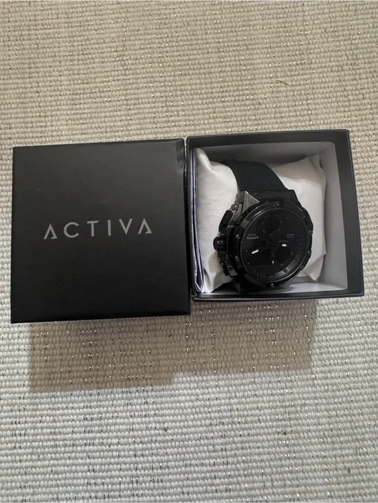 Ativa Men's Black Sport Chronograph Watch
