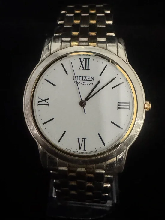 Citizen Two-Tone Silver and Gold Men's Dress Watch - White Dial