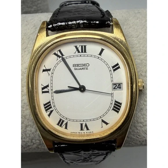 Seiko 7812-5109 New Battery Mens Watch 31MM 7.75