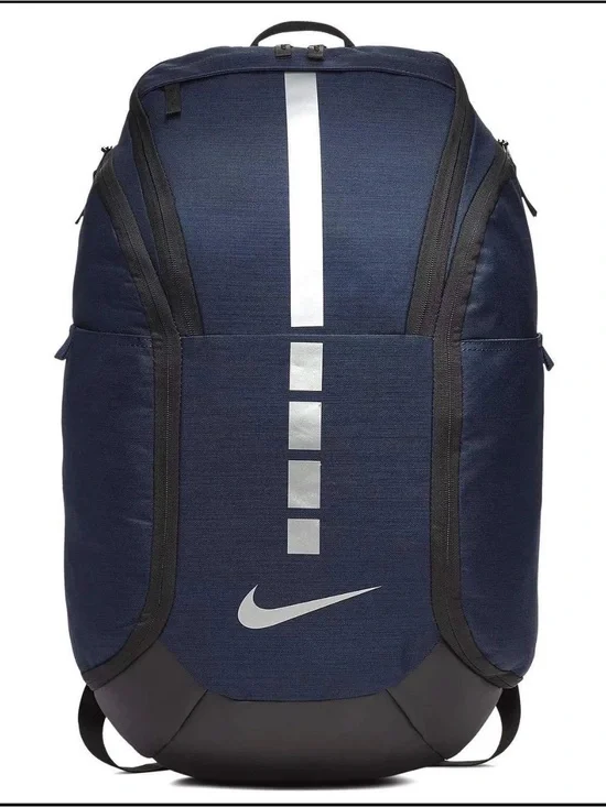 NWT Nike Men's Navy Backpack with Silver Reflective Accents