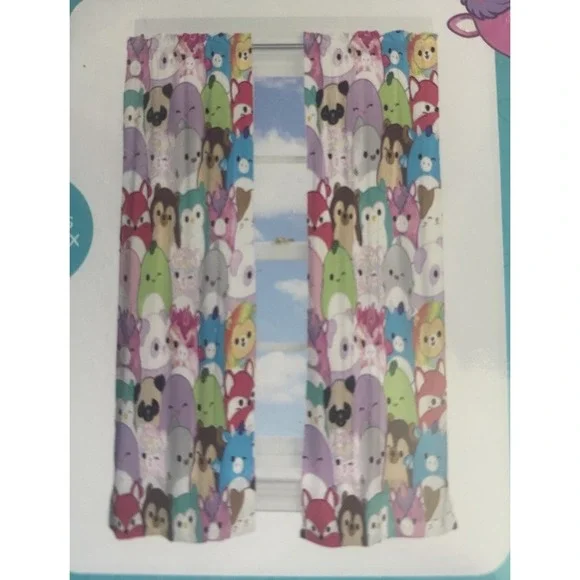 Squishmallows Drapes Curtains Room Darkening Panels Drapery 2 Panels 42