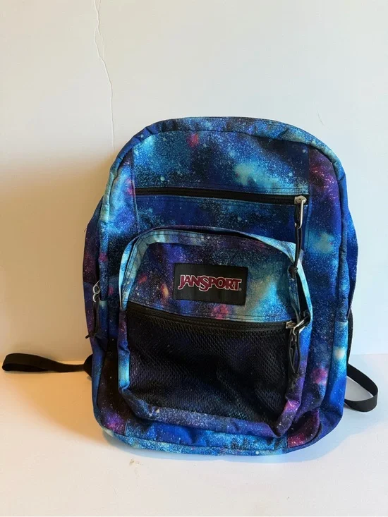JanSport Galaxy Print Backpack in Blue and Purple
