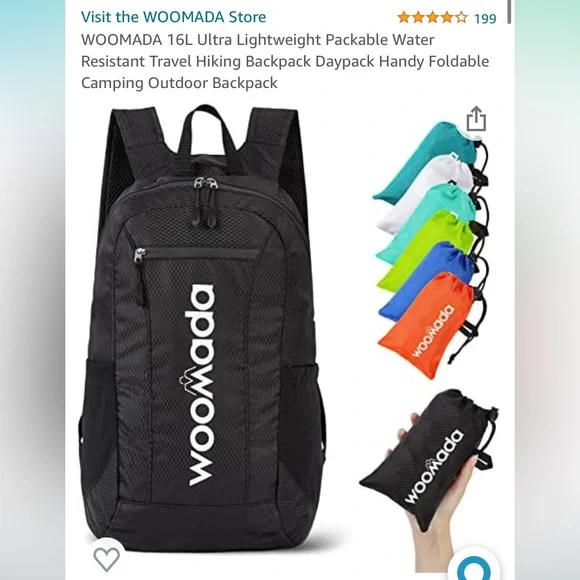 NEW WOOMADA Ultra Lightweight Backpack