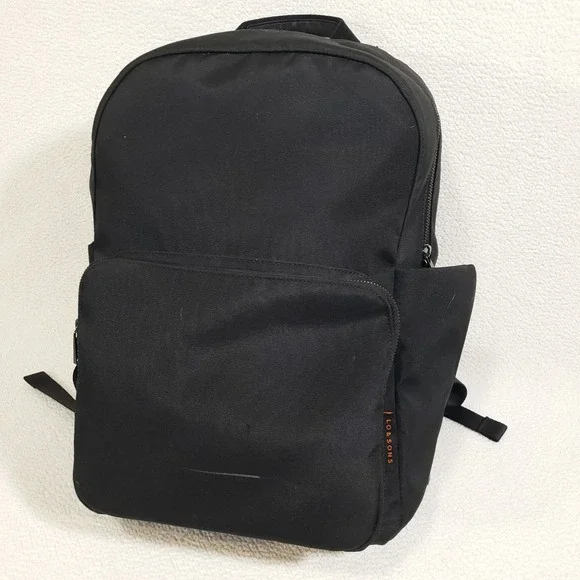 Lo and Sons Hanover Supreme Backpack Black Waxed Poly 16