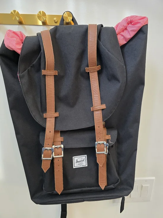 Herschel Heritage Backpack With Red Candystripe Inner Layer