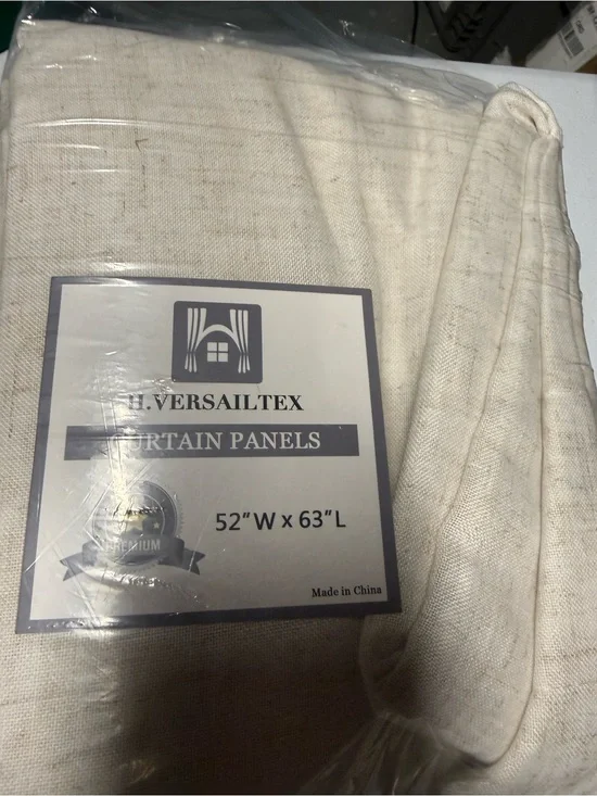 H. VERSAILTEX Natural Curtain Panels
