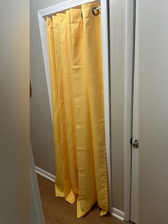 2 Pairs (4 panels) 48x80 Bright Yellow Curtains