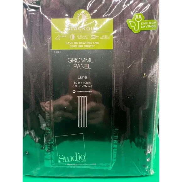 2- 50 X 108 GROMMET FULLY LINED PLUM  BLACKOUT CURTAINS