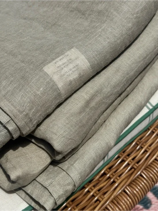 Pottery Barn 100% Linen set off 2 ~ Sheer Curtains 96”