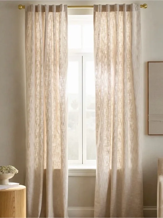 Quince Textured Cotton Curtain Panel 48x96