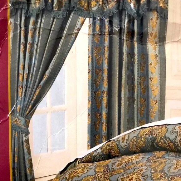 Cherish the Luxury Drapery window curtain panels set w/bullion