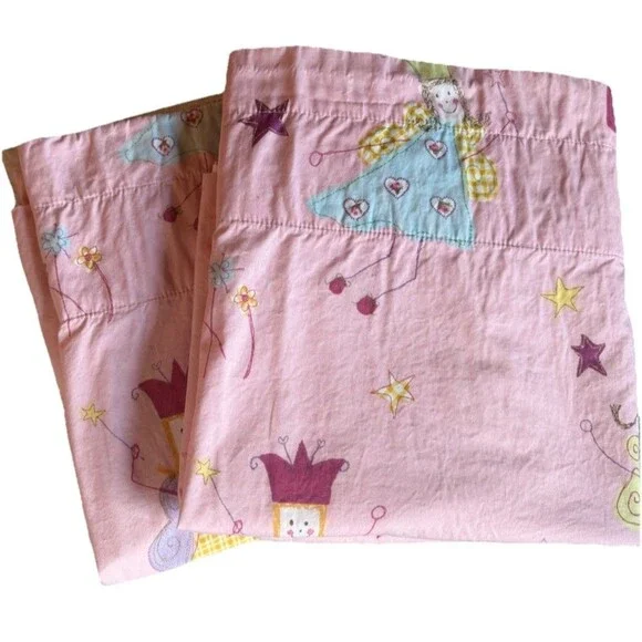 Set Of 2 Laura Ashley Pink Fairies Valances 18
