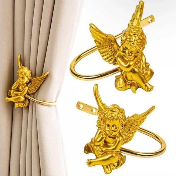 Gold Angel Curtain Tiebacks