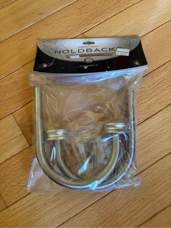 Holdback Curtain Tieback in Brushed Nickel by