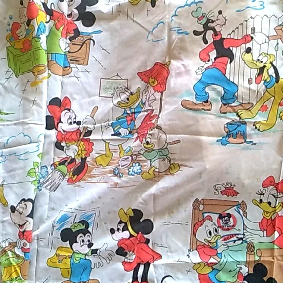 🏰  Vintage MICKEY MOUSE CLUBHOUSE    DISNEY CURTAIN PANELS