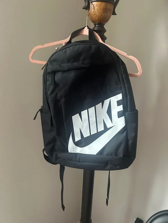 Nike Black Backpack with White Logo - Men's Everyday Pack
