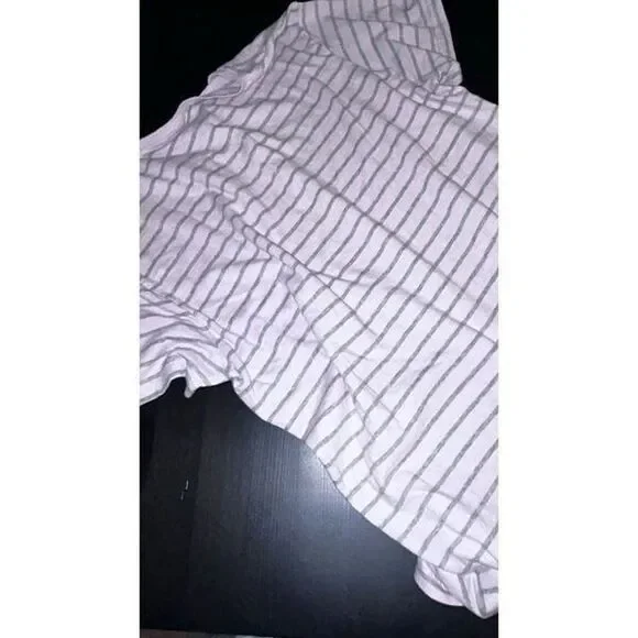 Hoodie fellow women’s pink stripe shirt size M