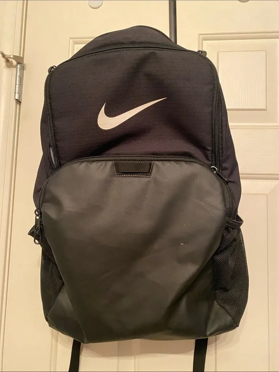 Nike Black Backpack with White Swoosh - Men's Everyday Pack