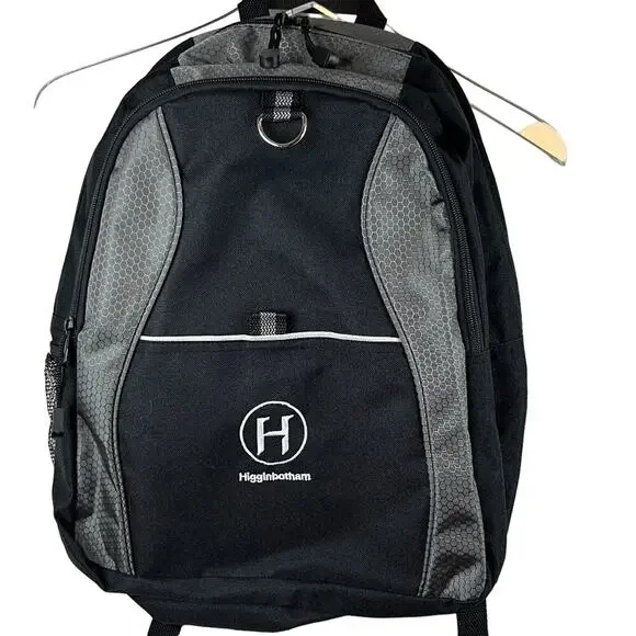 Higginbotham Port Authority Contrast Honeycomb Backpack‎ Black & Gray