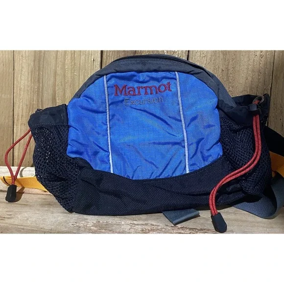Marmot Walkabout Biospan‎ Waist Bag Fanny Pack  Hiking Adjustable Blue/Gray