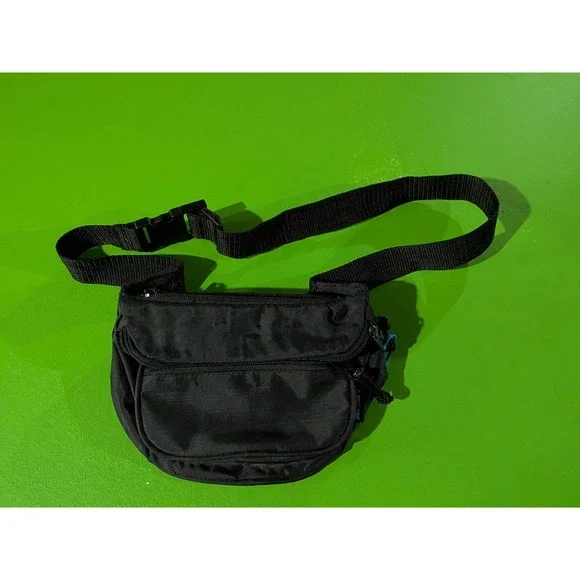 LaTIQUE High Energy nylon‎ waist fanny pack Black Vintage