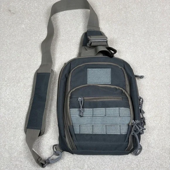 DBTAC Sling Bag Tactical Crossbody Shoulder Backpack Small‎ Gray EDC Pack
