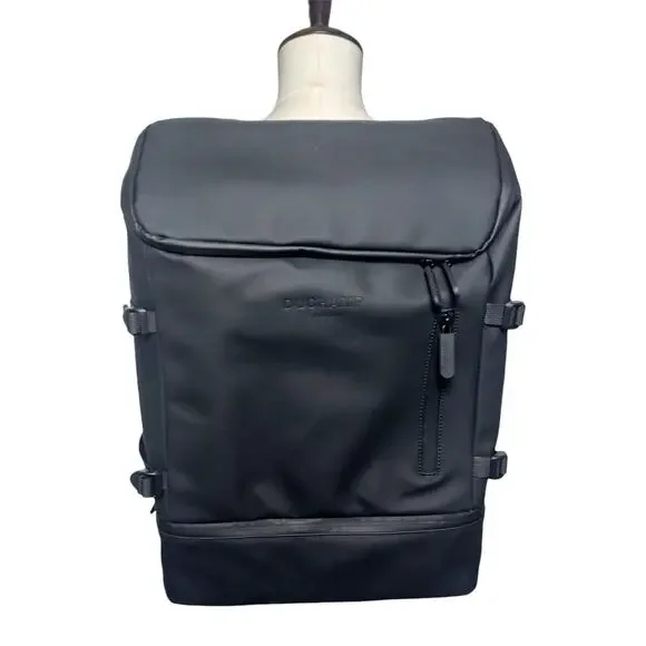 Duchamp London | Men | Black Rubberized Commuter Utility Travel Laptop Backpack