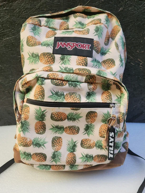 Jansport Classic Pineapple Print Backpack - Beige, Green, Brown