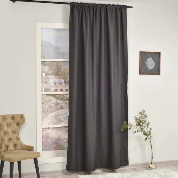 Casanema Home Decor Curtain 1 Panel Linen Look (52