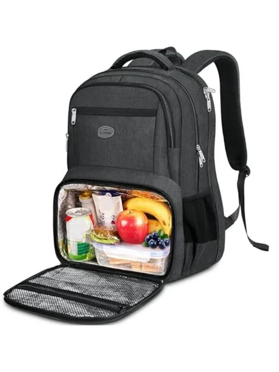 Insulated Lunch Backpack 18 Laptop Travel Cooler Bag TSA Carry On Work Pack