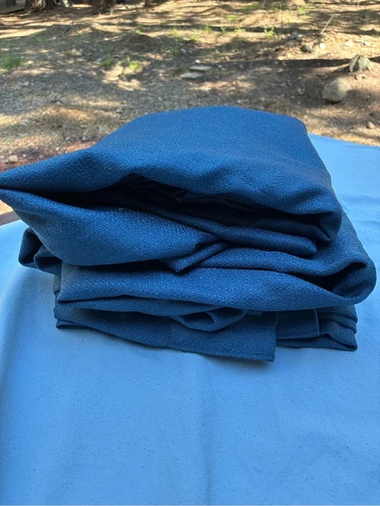 Set of 2 Navy Blue Grommet Blackout Curtain Panels – 52