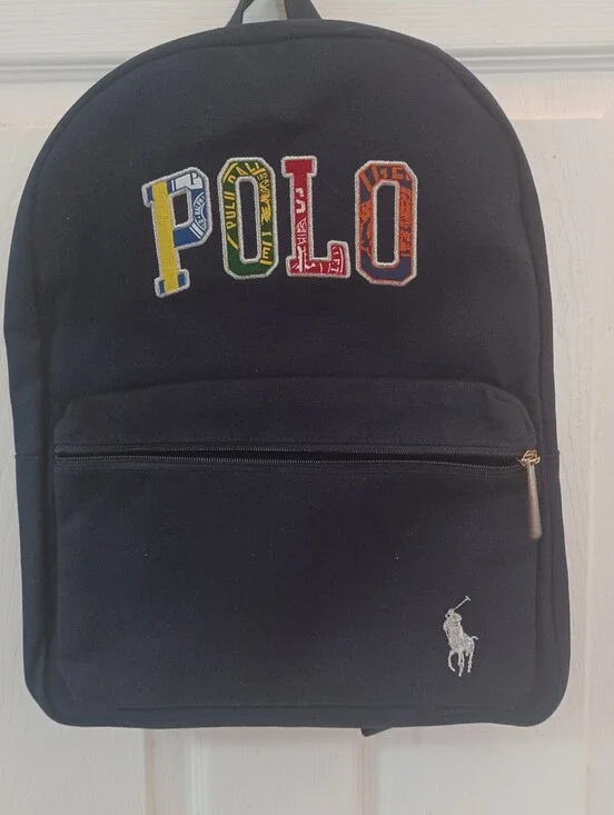 Polo by Ralph Lauren Navy Backpack with Multicolor POLO Patch