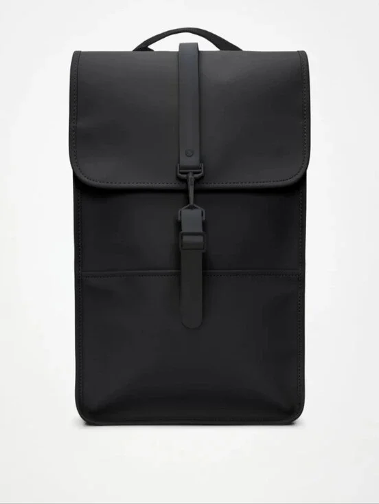 Rains Black Minimal Backpack New Without Tags