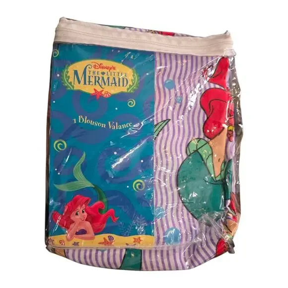 Vintage Disney's Little Mermaid Ariel Striped Blouson Valance