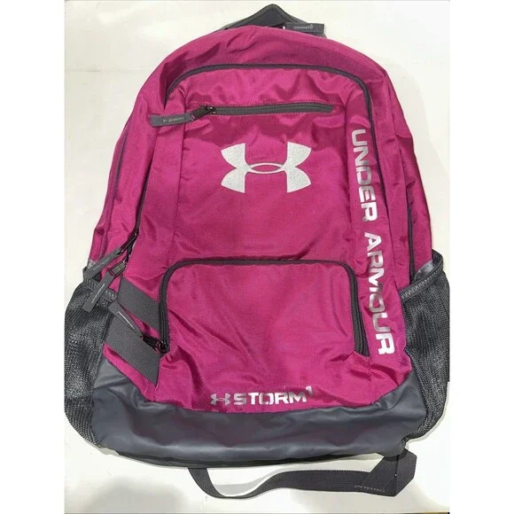 Under Armour Pink Backpack STORM 1272782 Laptop Water Bottle Pockets