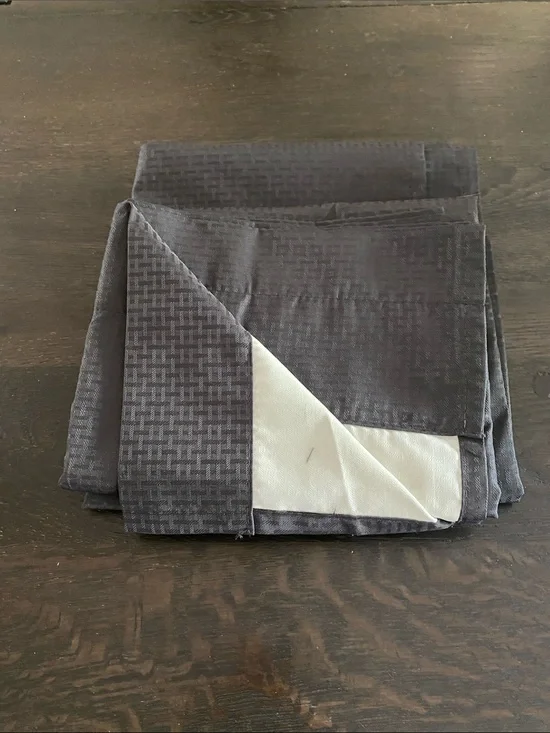 Charcoal Gray Textured Blackout Curtains