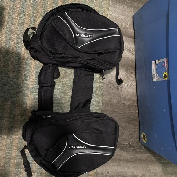 Cortech Motorcycle Saddle Bags Each 16 Inch Worn