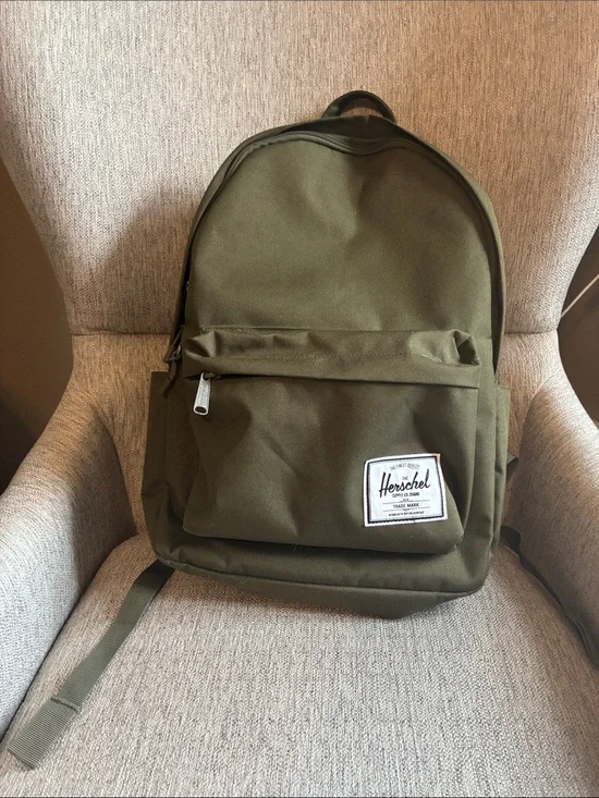 Herschel Supply Company Olive Green Canvas Backpack