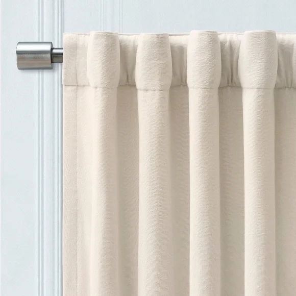 RICARDO Chevron rod pocket back tab panel curtain 48 x 45 sustainable 80/20