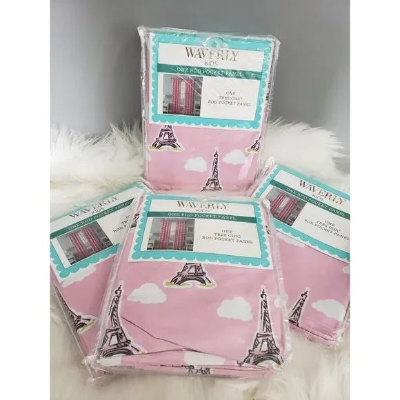 NEW Eiffel‎ Tower Paris Girl's Kids Teenager Bedroom Decor 42x63 inches 4 Panels