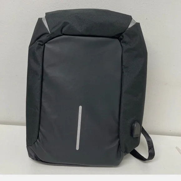 Sleek Black Anti-Theft Backpack for Men