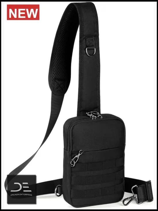 Anti Theft Sling Bag with RFID Blocking MOLLE System Crossbody