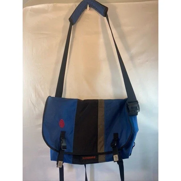 TIMBUK2 XLARGE BLUE MESSANGER BAG FOLD OVER 20 X 14 INSIDE MOLLE POCKETS NEW