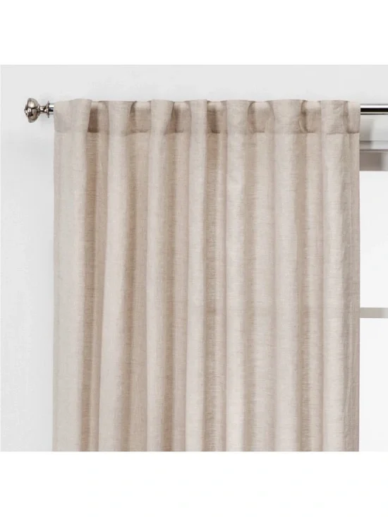 54” x 84” Threshold Light Filtering Linen Windom Curtain Panel