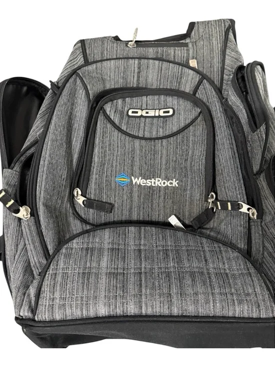 OGIO Gray WestRock Striped Laptop Backpack