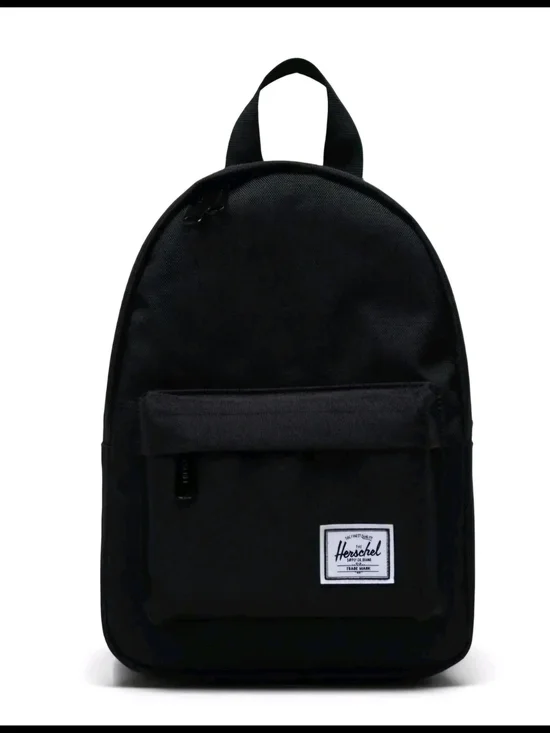 Herschel Supply Co Black Outside Striped Red Inside Unisex Zippered Backpack