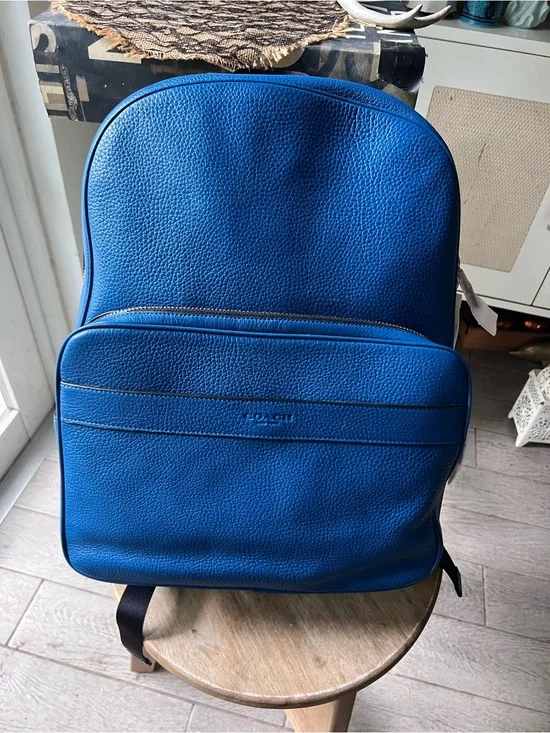 Coach Pebbled Leather Backpack in Royal Blue orig. MSRP $595 NEW!!